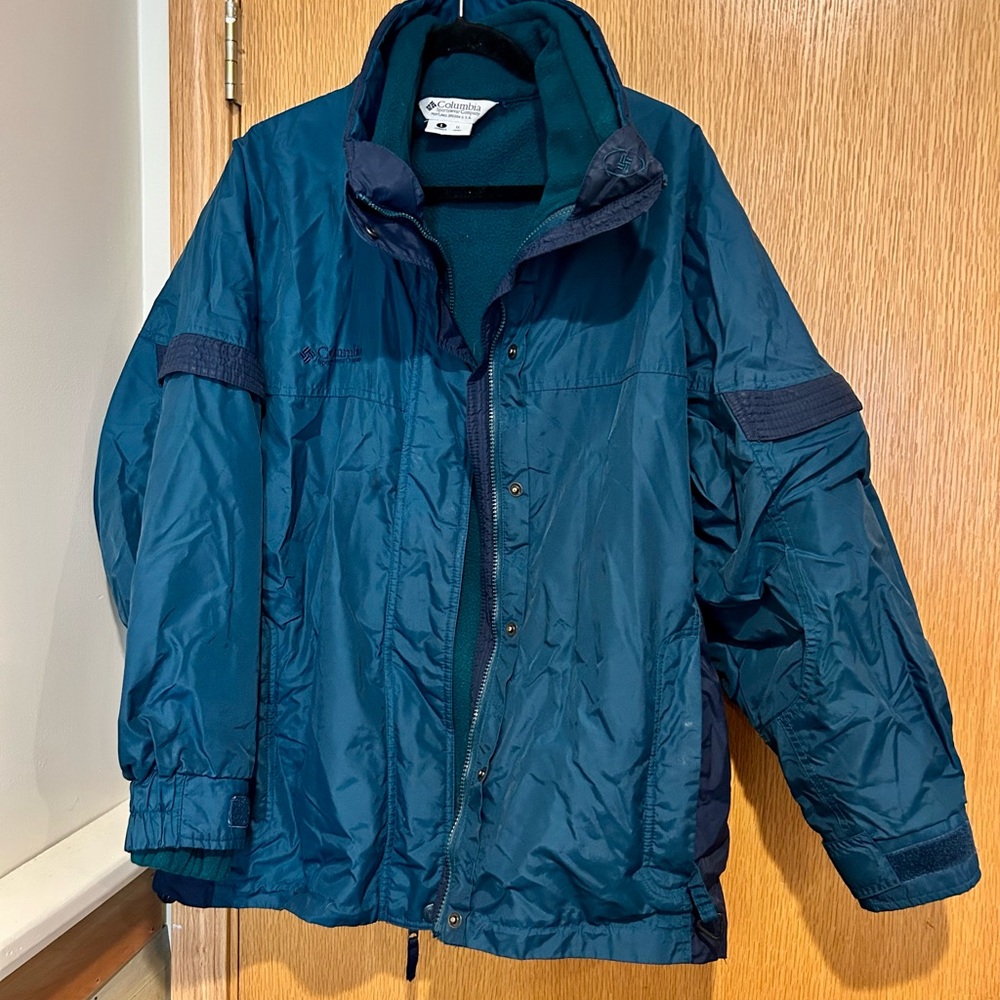 Vintage Columbia Women’s Teal & Navy Insulated 3-in-1 Bugaboo Jacket